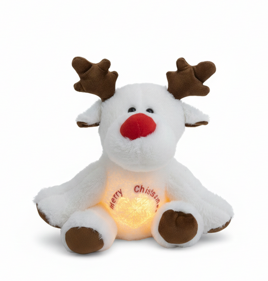 Reno de peluche que respira