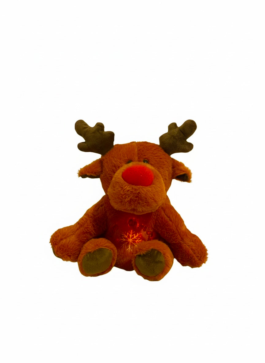 Reno de peluche que respira